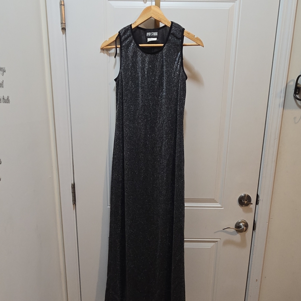 Vintage 90Elegant Black Maxi Dress by Byer STUDIO